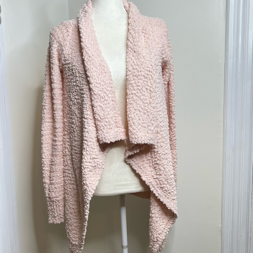 NEW Adam Levine Open Front Waterfall Cardigan Sweater Size XS Blush Pink